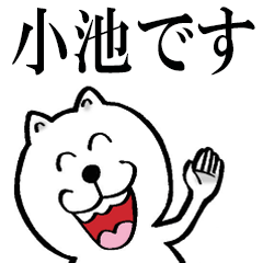 The sticker which Koike use