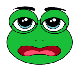 Frog Face : Muka Kodok sticker #13177298