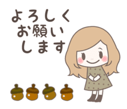 Yurufuwa girly stickers autumn sticker #13177806