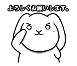 White rabbit Mimi sticker #13178119