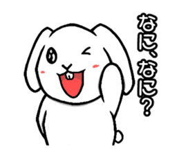 White rabbit Mimi sticker #13178130