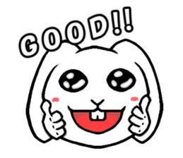 White rabbit Mimi sticker #13178142