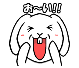 White rabbit Mimi sticker #13178149