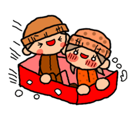 ORANGE chan and BROWN kun X'MAS sticker #13183725