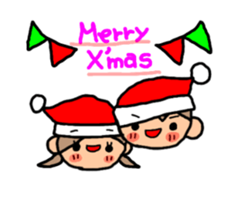 ORANGE chan and BROWN kun X'MAS sticker #13183735