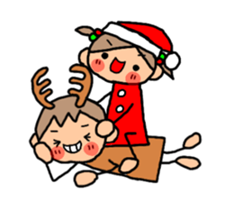 ORANGE chan and BROWN kun X'MAS sticker #13183736