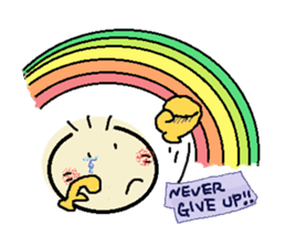 nobi-nobi FIVE 4 "Never give up!!" sticker #13185524