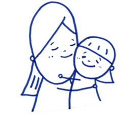 Mom and me. My mom is always on my side. sticker #13185966