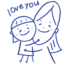 Mom and me. My mom is always on my side. sticker #13185971