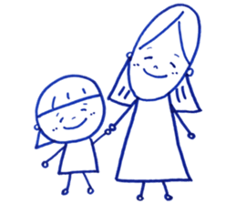 Mom and me. My mom is always on my side. sticker #13185989