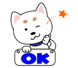 White of our house dog sticker #13186502