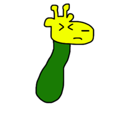 Cucumber giraff sticker #13187320