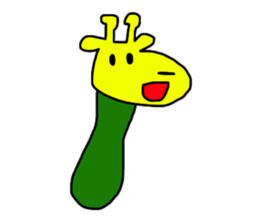 Cucumber giraff sticker #13187321