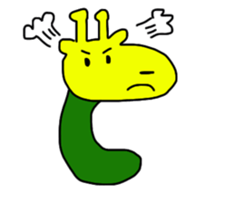 Cucumber giraff sticker #13187323