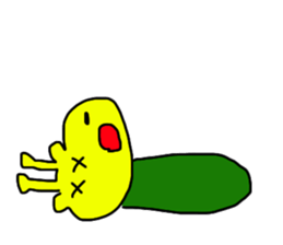 Cucumber giraff sticker #13187324