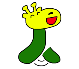 Cucumber giraff sticker #13187326
