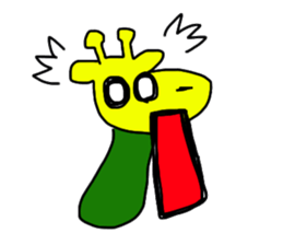 Cucumber giraff sticker #13187327
