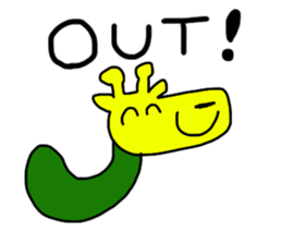 Cucumber giraff sticker #13187343