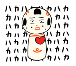 kokeshi doll autumn sticker #13187364