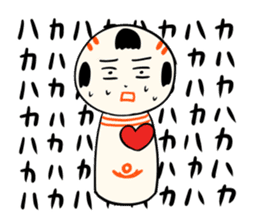 kokeshi doll autumn sticker #13187364