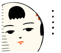 kokeshi doll autumn sticker #13187365