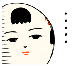 kokeshi doll autumn sticker #13187365