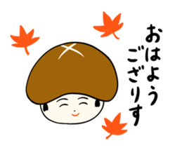 kokeshi doll autumn sticker #13187366