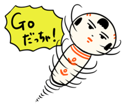 kokeshi doll autumn sticker #13187379