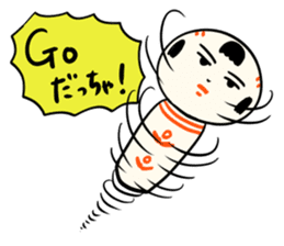 kokeshi doll autumn sticker #13187379