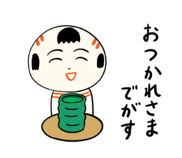 kokeshi doll autumn sticker #13187385
