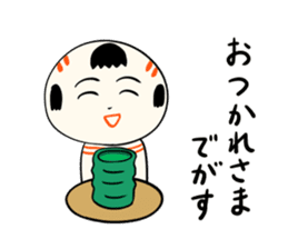 kokeshi doll autumn sticker #13187385