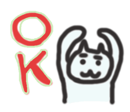 The cat greets sticker #13188152