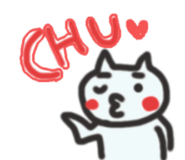 The cat greets sticker #13188189