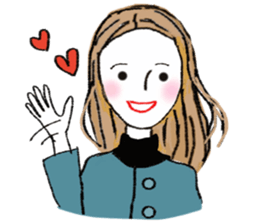 Autumn and winter color of colorful Girl sticker #13190017