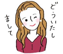 Autumn and winter color of colorful Girl sticker #13190018