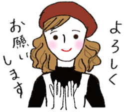 Autumn and winter color of colorful Girl sticker #13190033