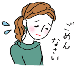 Autumn and winter color of colorful Girl sticker #13190039