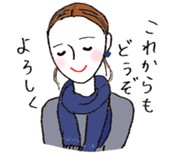 Autumn and winter color of colorful Girl sticker #13190041