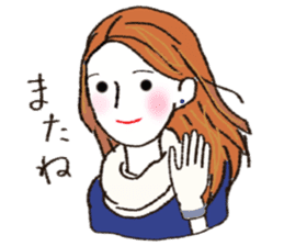 Autumn and winter color of colorful Girl sticker #13190047