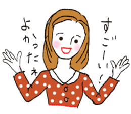 Autumn and winter color of colorful Girl sticker #13190048