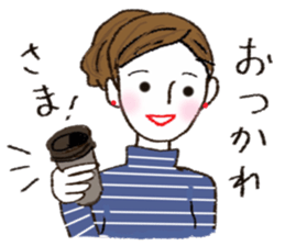 Autumn and winter color of colorful Girl sticker #13190050