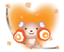 Lovely Heart bear to move sticker #13190409