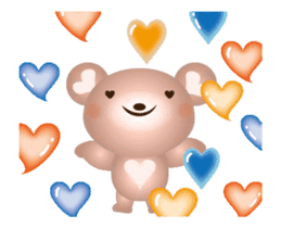 Lovely Heart bear to move sticker #13190411
