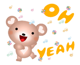 Lovely Heart bear to move sticker #13190412