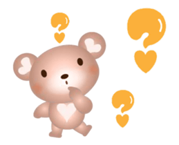Lovely Heart bear to move sticker #13190414