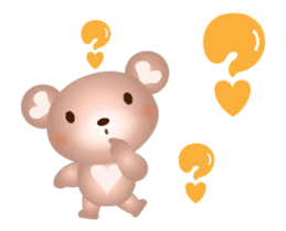 Lovely Heart bear to move sticker #13190414