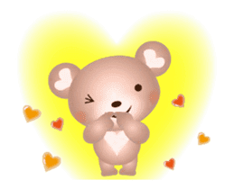 Lovely Heart bear to move sticker #13190415