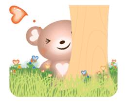 Lovely Heart bear to move sticker #13190419