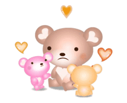 Lovely Heart bear to move sticker #13190421