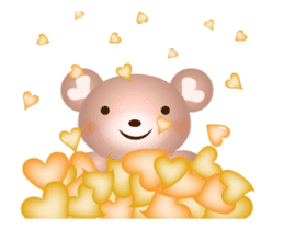 Lovely Heart bear to move sticker #13190422